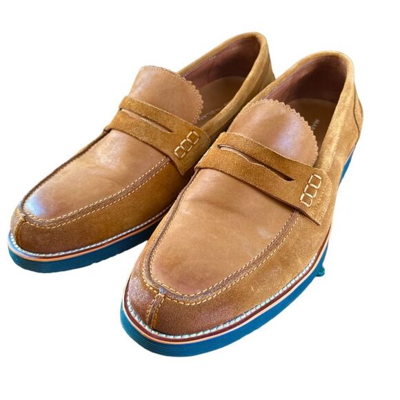 Marc Nolan Abe Nubuck Shoes Penny Loafers Slip On Shoe Size 9 - Picture 11 of 15